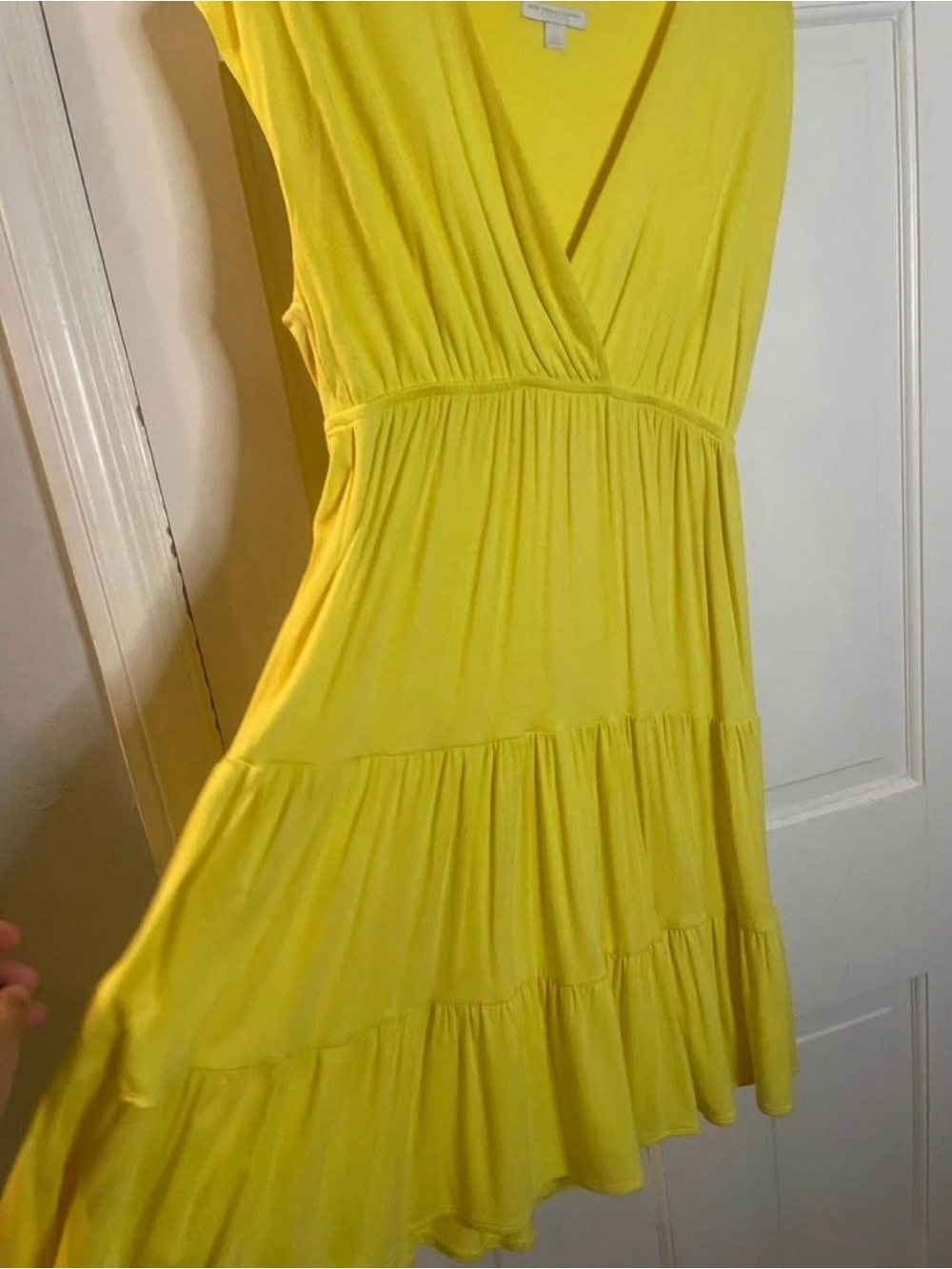 Bright Yellow Stretchy New York & Company Comfortable Casual Sleeveless Dress